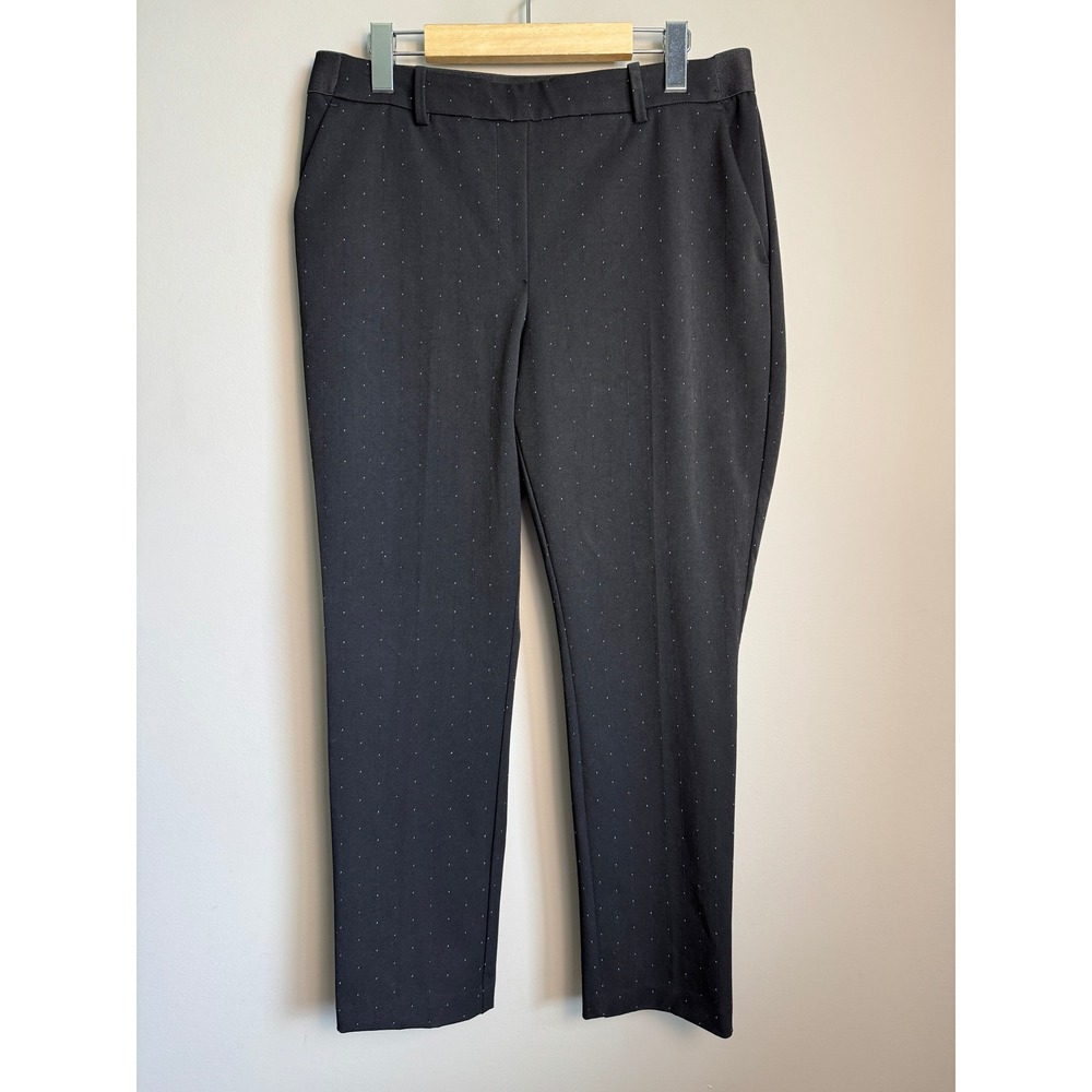 H&M Pull On Pants Black Size 10 Dot Professional Dark Academia Womens Office